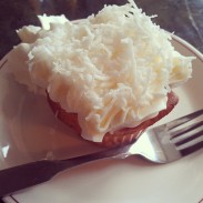 Their famous coconut cupcake.