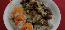 A beef and shrimp vermicelli bowl. Photo Credit: Hoang Long website