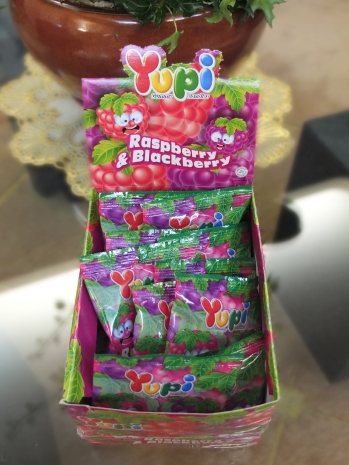 Yupi candies!! Thanks to my uncle, I came back with a suitcase full of gummy worms and berries.