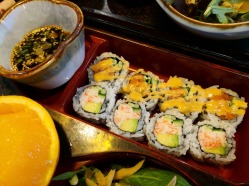 Spicy Salmon and California Rolls